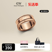 dw戒指情侣同款万花筒系列个性，前卫男女玫瑰金色戒指时尚首饰