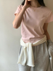 潮流时尚！法式少女粉色短袖T恤女2024春夏韩系洋气百搭上衣