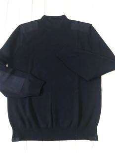 保安服藏青色澳洲羊毛羊毛衫圆领，套头保暖毛衣，无静电不起球掉色