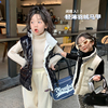 韩版女童羽绒马甲2023冬装女宝宝加厚白鸭绒保暖外套儿童百搭洋气