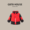 gbtbhouse男童冬季红色，加厚冲锋衣工装棉服，23款中大儿童棉衣外套