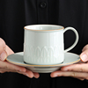 莲瓣陶瓷咖啡杯子高档精致家用办公室早餐杯杯子创意私人定制水杯