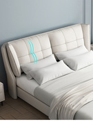 科技布床轻奢现代双人床现代简约布艺床1.5主卧大床架1.8米婚床铺