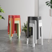 塑料椅子加厚家用设计师餐椅客厅吃饭餐凳简约高板凳可叠放洽谈椅