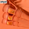 300g重磅厚实圆领长袖T恤卫衣叠穿纯色鲜橙色休闲打底衫男女上衣