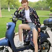电动车防晒衣女夏长袖(夏长袖，)披肩长款全身遮阳防紫外线，摩托车骑车防晒衫