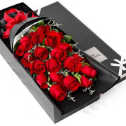 红玫瑰礼盒花束生日鲜花同城送花北京上海广州送19朵
