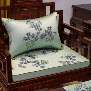 中式红木沙发坐垫实木家具罗汉，床垫加厚棕垫，防滑木头沙发垫套定制