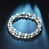 原创设计天然淡水珍珠手链女多层纯银闺蜜奥地利水晶手串简约个性