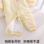 速发新生婴儿衣服秋冬款夹棉连身衣0一6月12冬季小月龄龙宝宝