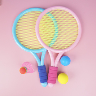 儿童羽毛球拍幼儿园，3-6岁玩具男女小孩宝宝户外运，动网球拍套装
