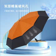 双层黑胶防晒伞大号晴雨，两用511遮阳太阳伞，抗风加固男女自动雨伞