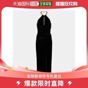 香港直邮潮奢veronicabeard女士josette挂脖天鹅绒中长连衣裙