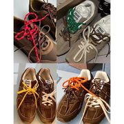 平底系新颜色 4条装鞋带组合 球鞋鞋带miu复古运动鞋带