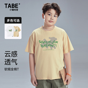 小猪托尼TABE棉质胖童t恤短袖潮牌青少年大童胖童装男童加肥加大