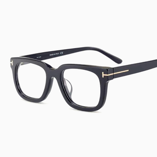 tf眼镜框tf690黑色大框宽边板材镜架防蓝光，素颜显脸小可配近视镜