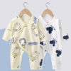 两件0-6月婴儿春装和尚服新生，婴儿儿连体衣四季宝宝，哈衣纯棉衣服