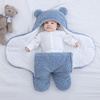 睡袋被子两用0一3月新生婴儿，儿衣服包被小月龄，宝宝睡觉防冻神器冬