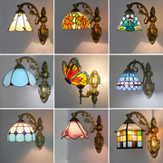 美式壁灯北欧复古卧室床头灯欧式客厅创意过道壁灯洗手台镜前灯具