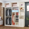 推拉门衣柜现代简约烤漆整体移门趟门大衣橱卧室实木质组合大衣柜