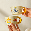 舍里陶瓷马克杯家用喝水杯子情侣对杯办公室可爱创意，牛奶杯咖啡杯