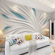 北欧电视背景墙壁纸5d立体壁画个性创意家用客厅现代简约壁布
