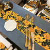 防水厚实黄色长方形美式田园客厅家用茶几桌布桌旗餐桌布台布