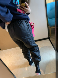 韩国2023冬季女装温暖不挑人显瘦收裤脚黑色棉裤休闲裤