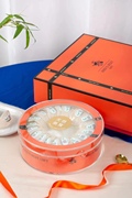 高档燕窝包装盒木盒橙色圆形内盒100克250克装干燕窝礼盒