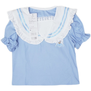 110-160码童装女童纯棉t恤夏季学院，风小鸭子卡通，贴布绣短袖t恤衫