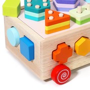 适用儿童十二孔智力车形状配对玩具多孔认知积木2-3岁4宝宝益智力