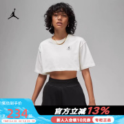 耐克女子宽松T恤夏夏款圆领针织复古休闲运动短袖DZ3212-133
