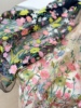 n6涤纶光泽花朵立体刺绣软网纱，蕾丝面料布料连衣裙服装辅料多色