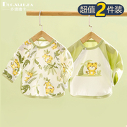 2件装宝宝衣服夏季薄款半背衣，初生婴儿和尚服新生儿上衣纯棉透气