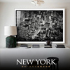 纽约黑白摄影装饰画高级感高档客厅，沙发背景墙画挂画床头画小众画