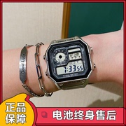 casio卡西欧运动手表复古钢带，十年电力电子表ae-1200whd-1a7a