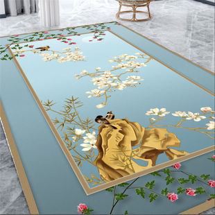 中式地毯客厅卧室茶几地垫，免洗家用大面积沙发床边毯全铺满铺房间