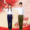 男女大中小学生怀旧知青芳华军装套装78十年代红歌朗诵合唱演出服