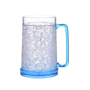 碎冰杯大容量冰杯网红环保塑料凝胶水杯夏日冰杯双层带把手水杯子