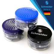 德国进口schneider施耐德钢笔墨囊学生30支瓶装非碳素一次性2.6mm口径，墨胆墨水胆欧标钢笔通用黑色蓝蓝黑