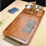 鸿福万福系列全自动电磁炉四合一茶具套装，茶盘实木茶台