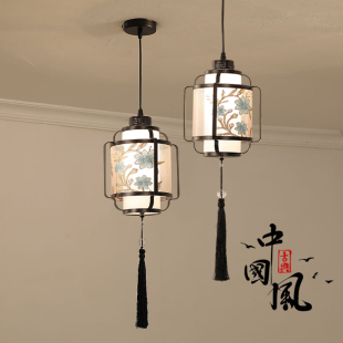新中式吊灯餐厅灯中国风复古禅意吧台餐桌，书房入户楼梯间过道灯具