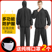 连体防尘服透气连帽防玻璃纤维岩棉工作服工业粉尘喷漆防护服男女