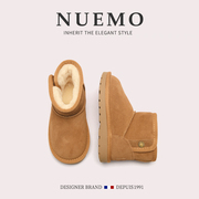 nuemo法国风潮牌童鞋~2023冬季女童加厚雪地，靴男童冬天真皮大棉靴