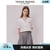 teenieweenie小熊白色短袖衬衫，春夏女衬衣学院风，气质上衣时尚宽松