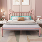 铁艺床双人床1.5米1.8简约现代儿童，公主网红出租屋铁架床加粗加厚