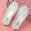 透明塑料凉鞋女夏季平底镂空透气水晶洞洞鞋软底时尚可下水工作鞋