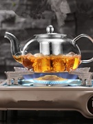 加厚花茶壶玻璃套装整套耐热不锈钢过滤红茶，煮泡茶器家用功夫茶具