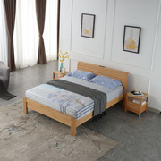 单人北欧床1.8米实木床架现代简约实木床卧室双人床酒店