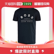 香港直邮Hugo Boss 雨果博斯 男士深藍色纯棉短袖T恤 TIBURT49359